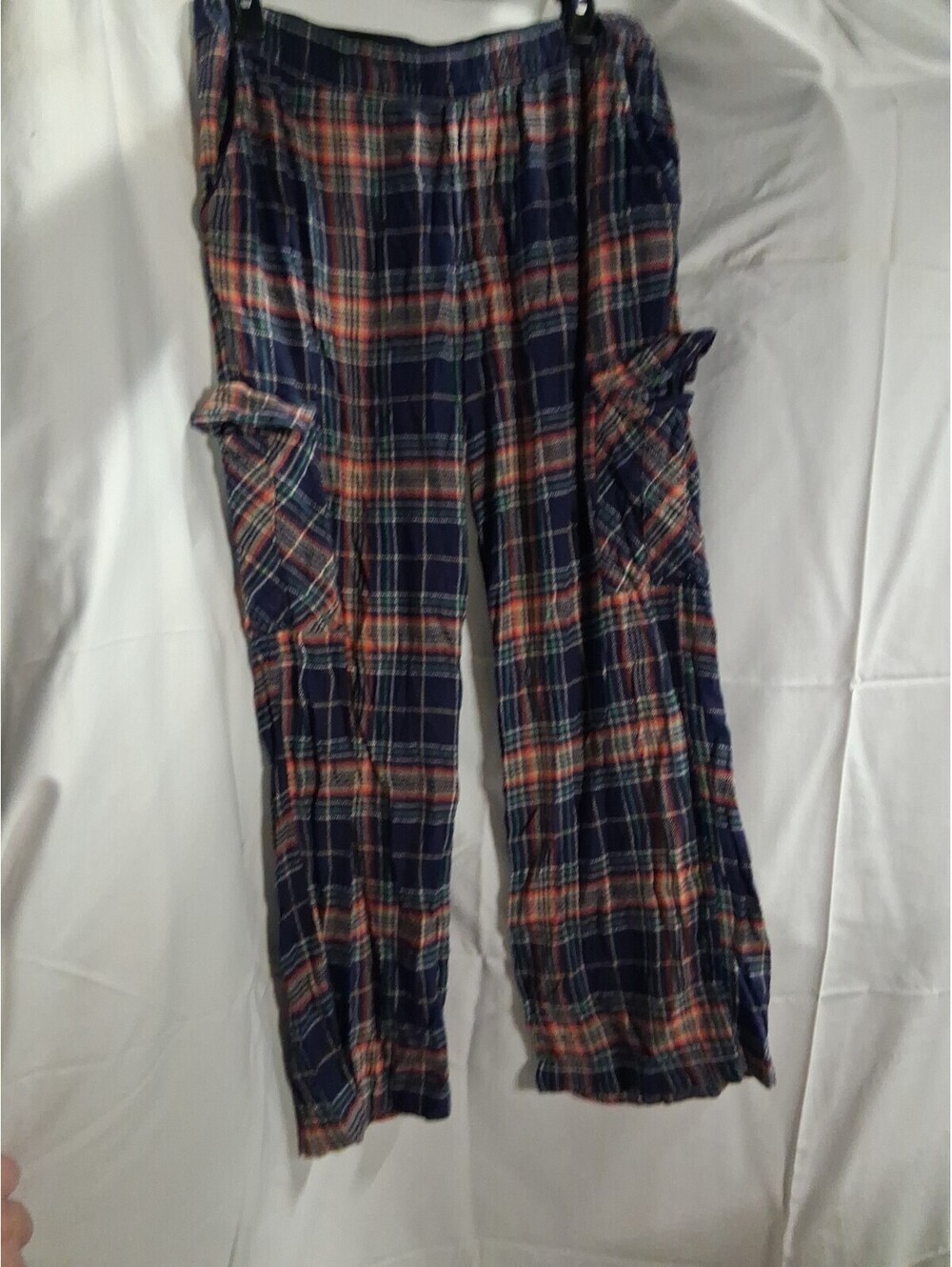 Aerie Flannel Plaid Cargo Skater Pajama Pants Oversized | Size Medium
